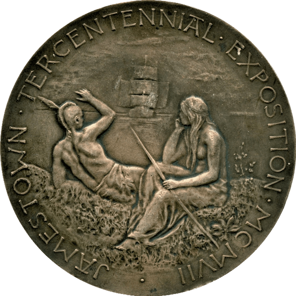 1907 Jamestown Tercentennial Exposition Award Medal. Silver By TIFFANY & CO.