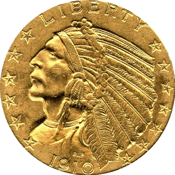1910 $5.00 Gold Indian Choice Uncirculated