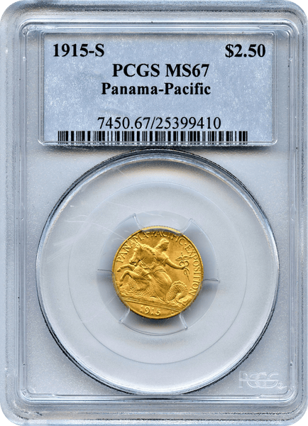1915-S $2.50 Panama Pacific International Exposition PCGS MS67