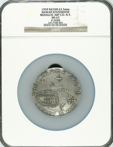 1959 Hawaii Statehood Official GOLD, SILVER & Bronze Medals. Three