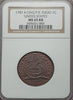 1787 FUGIO Fugio Cent, UNITED STATES, Cinquefoils NGC MS65 Red and Brown