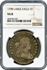 1798 Heraldic Eagle Reverse. Large Eagle. Early Dollar $1 NGC VG8