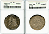 1832 50c Drapped Bust Small Letters SET. Anacs EF40 & EF45