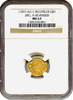 (1837-42) C.Bechtler G$1 NGC MS62 (28G, N REVERSED)