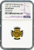 (1842-50) $1 A. Bechtler 27G, 21C Plain Edge NGC AU Details