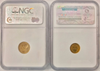 1849 British Columbia Gold Set. G$1 NGC MS61 G$2 NGC MS62
