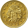 1849 California Round 1/2 Indian NGC MS67