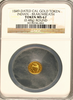 1849 California Round 1/2 Indian NGC MS67