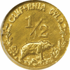 1849 California Round 1/2 Indian NGC MS67