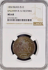 1850 Brass $10 Baldwin K-1d Restrike NGC MS64