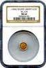 1854 California Fractional 25c BG-224 Round Liberty NGC MS64