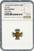 1856 California Fractional Round Liberty 50c BG-434 NGC Unc Details Low Rarity 4