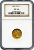 1857-D $2.50 Gold Liberty NGC AU58