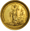 1860 Gold Medal. Henry Disston NGC MS62 "Struck by the U.S. Mint 1000/1000 Pure Gold" Ultra High Relief Obverse. "Rarity 9+  (2 to 5 Known)