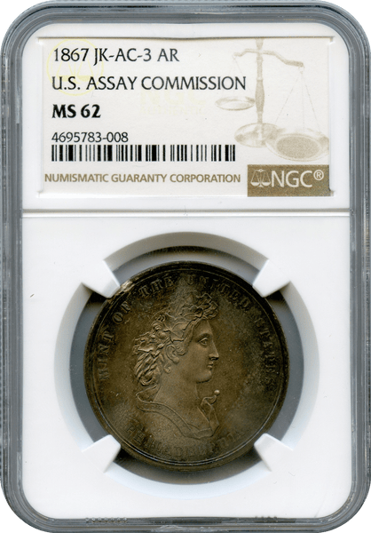1867 U.S. Assay Commission Medal NGC MS62 U.S. Mint-Julian-AC-3