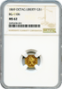 1869 California Fractional $1 BG-1106 NGC MS62 High Rarity 4