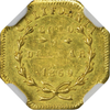 (1869) Cal Gold $1.00 BG-1006 Octagonal Pearl Necklace Liberty Head - Brilliant
