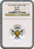 1871 California Fractional 25c BG-860 NGC MS62 Rarity 5