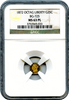 (85) 1872 Cal Gold 25c BG-725 Octagonal Liberty NGC MS63PL