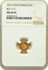 1875 California Fractiona $1 BG-1112 High Rarity 5 NGC MS64PL