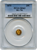 1875 California Fractional 25c BG-796 PCGS MS63