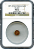 1875 California Fractional 25c BG-847 Round Indian NGC MS62