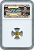 1876 Cal Gold 25c BG-799D Octagonal Large Head Indian NGC MS64PL