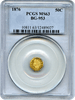 1876 California Fractional 50c BG-953 PCGS MS63 High Rarity 5