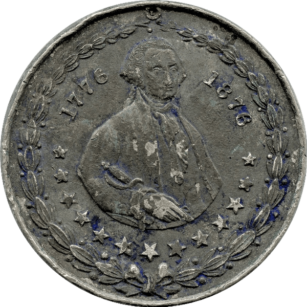 1876 Washington / Memorial Hall Medal. White Metal. 18 mm Baker-429