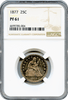 1877 25C Seated Liberty NGC PF61