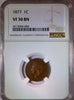 1877 Indian Head Penny NGC VF30.  1Cent