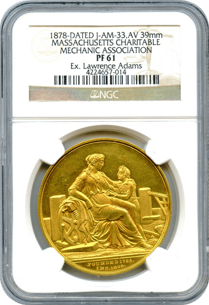 Awarded in 1884 U.S. Mint Gold Medal NGC PF61