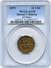 1879   12  1/2 Cent Hawaii-T.Hobron  6/2 Stars  PCGS AU55