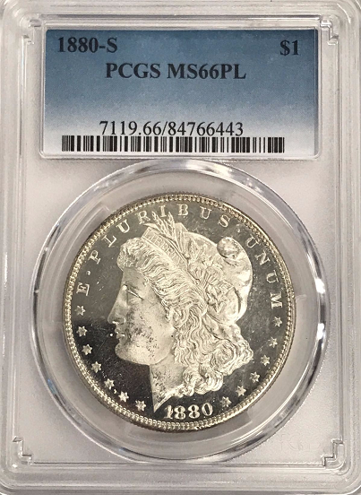 1880-S Morgan Silver $1.00 PCGS MS66PL