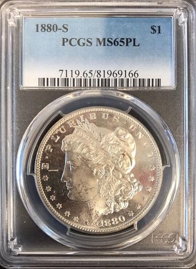 1880-S Morgan Silver $1 PCGS 66 PLUS  CAC Certified
