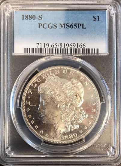 1880-S Morgan Silver $1.00 PCGS MS65PL