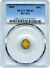 1880 California Fractional 50c Octagonal Indian BG-954 PCGS MS62 Low Rarity 4