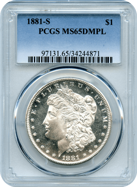 1881-S Morgan Silver $1.00 PCGS MS65DMPL