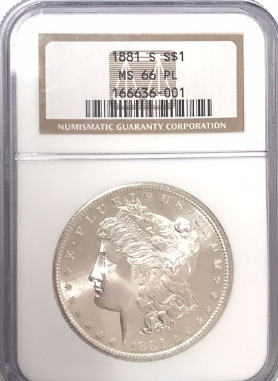 1881-S Morgan Silver $1.00 NGC MS66PL