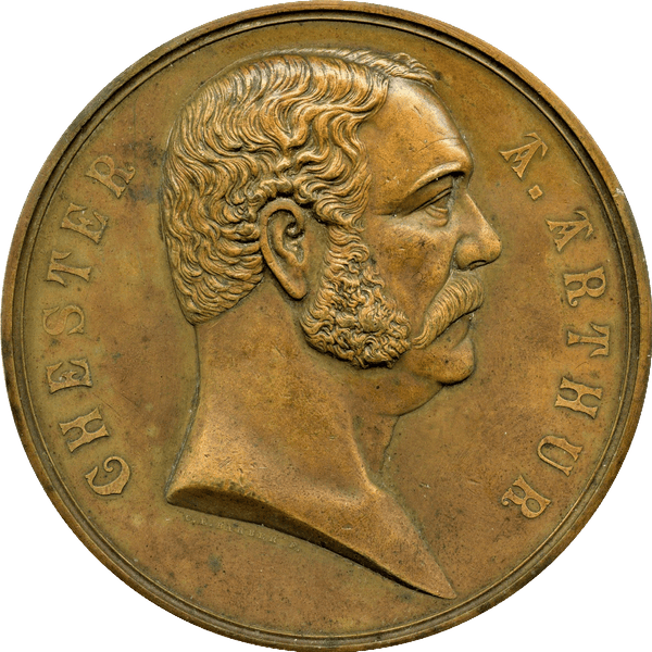 "1881" Chester A. Arthur Presidential Medal. Copper. 77 millimeters. PR-22 Unc