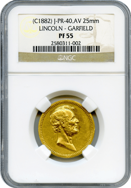 1882 U.S. Mint Julian PR-40 Gold Lincoln - Garfield NGC PF55