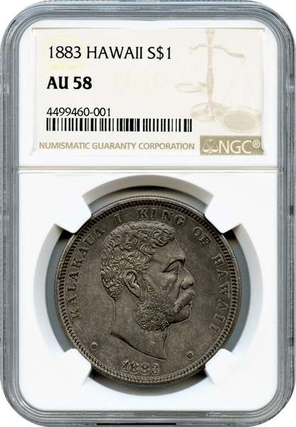 1883 Hawaii S$1 NGC AU58