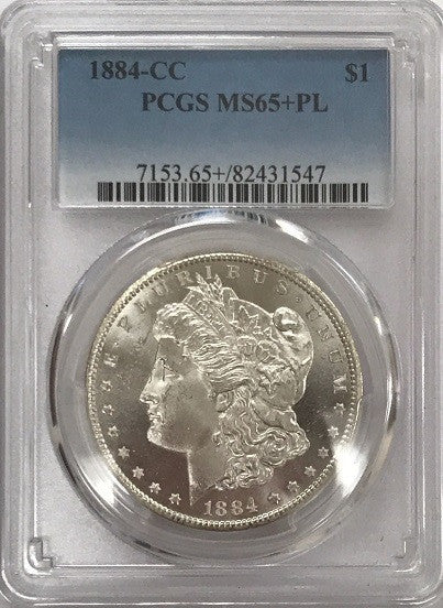 1884-CC Morgan Silver $1.00 PCGS MS65+ PL