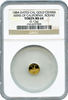 1884 Arms of California Gold Charm NGC MS64 "Herman Brand S.F. Pop 1 this size"