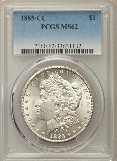 1885-CC Morgan Silver $1.00 PCGS MS62