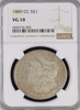 1889-CC Morgan Silver $1.00 NGC VG10 Key Date