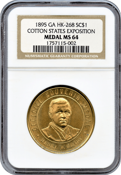 1896 HK-268 SC$1 Cotton States Exposition NGC MS64