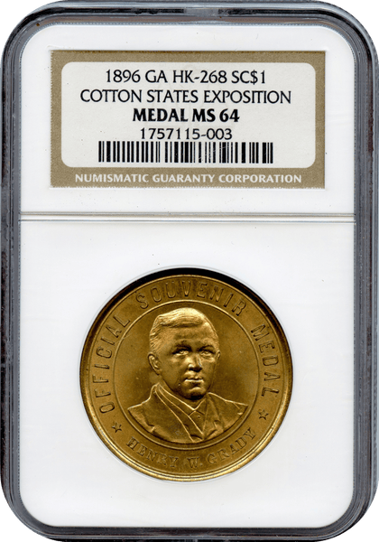 1896 HK-268 SC$1 Cotton States Exposition NGC MS64