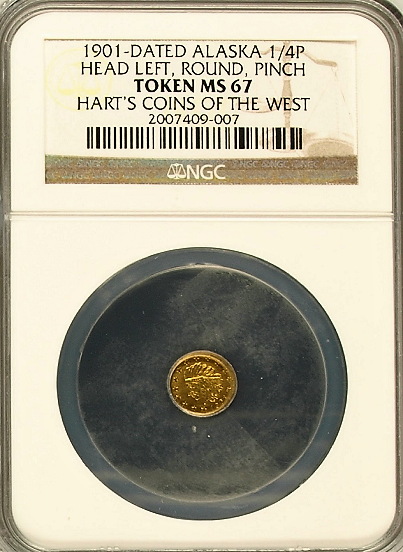 1901 Alaska Pinch Series 1/4 NGC MS67