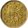 1902 Alaska Pinch Series 1/4 Pinch Octagonal NGC MS67